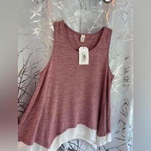 Blush round neck, sleeveless top
